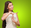 Photo: Portrait Of Young Woman Showing Time Out Signal Portrait Of Young Woman Showing Time Out Signal