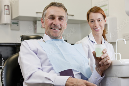 Photo: A male patient at the dentist A male patient at the dentist