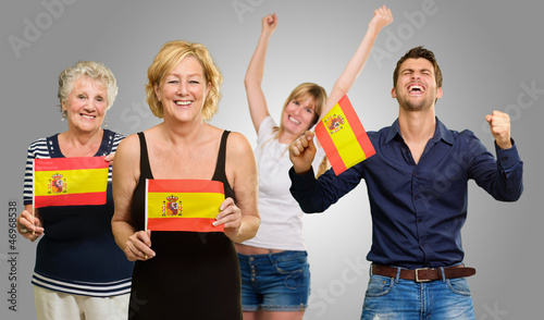 Photo: Happy Spanish Family Enjoying Happy Spanish Family Enjoying