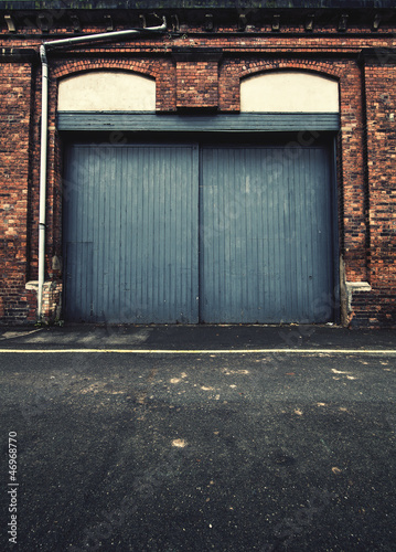 Photo: closed warehouse doors closed warehouse doors