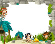 The stone age border - illustration for the children