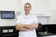 A male dentist in a dental surgery