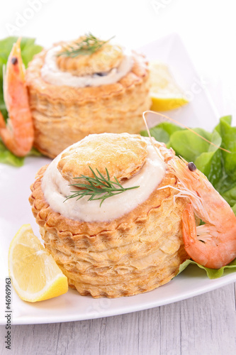 Photo: puff pastry with shrimp puff pastry with shrimp