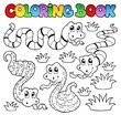 Coloring book snakes theme 1