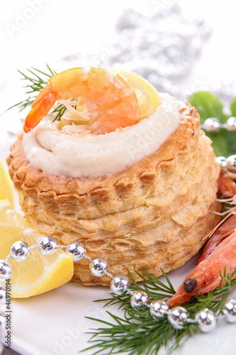 Photo: puff pastry with shrimp puff pastry with shrimp