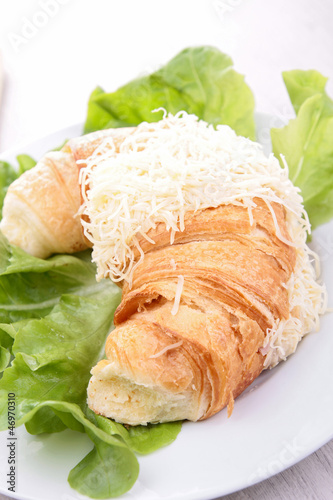 Photo: croissant with cheese croissant with cheese