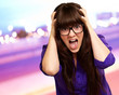Frustrated Woman With Mouth Open
