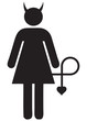 Icon devil woman