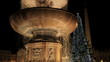 Nativity and Christmas tree in front of St. Peter's Basilica