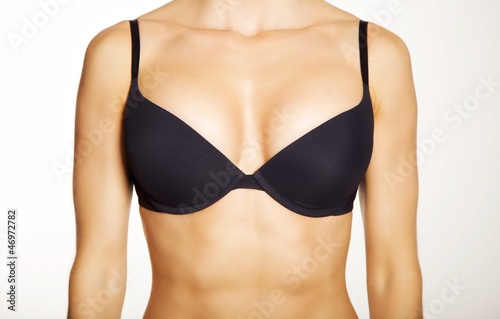 Photo: Black Bra Worn by a Woman Black Bra Worn by a Woman