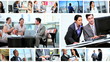 Montage of Multi Ethnic Business People