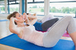 Women doing sit ups
