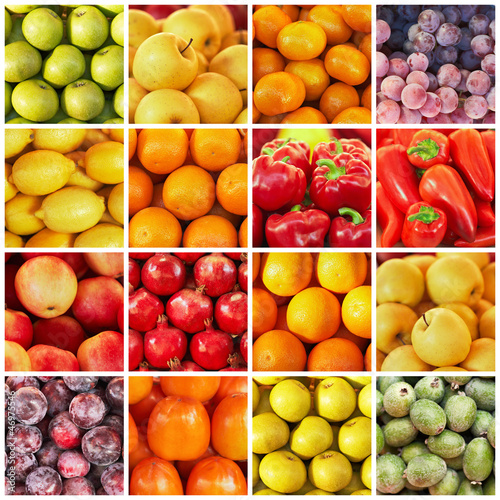 Photo: collection of fruit and vagetable backgrounds collection of fruit and vagetable backgrounds