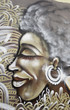 Drawn woman's face