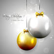 Luxury silver-gold Christmas background