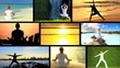 Montage Images Female Yoga Fitness Practice