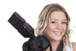 woman shooting with a camera