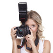 woman shooting with a camera
