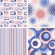 set of abstract seamless lilac patterns