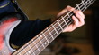 Video: man playing bass guitar man playing bass guitar