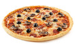 Salami and mushrooms pizza