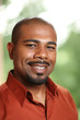 Happy African American man smiling face