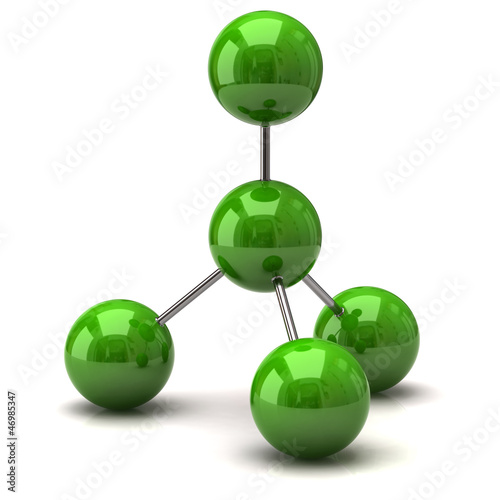 Illustration: Green molecule icon Green molecule icon