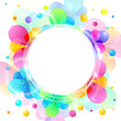 Shining rainbow flowers circle vector background