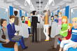 People in subway train