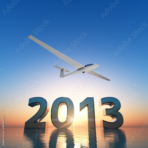 Illustration: 2013年号とグライダー 2013年号とグライダー