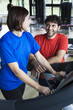 Couple Talking at the gym