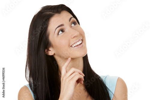 Photo: brunette looking up brunette looking up