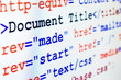 HTML source code of web page with title