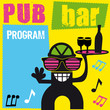 enseigne, logo, bar, pub, serveur, café, danseur, joie