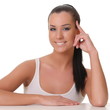Portrait of beautiful young smiling woman