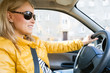 Car driving woman