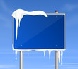 Schild Schnee