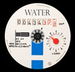 Water counter. It is isolated on a black background.