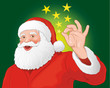 Vektor: Weihnachtsmann mit Sternchen Weihnachtsmann mit Sternchen