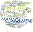 Word cloud for Personal information management