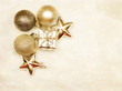 Christmas decorations and copy space