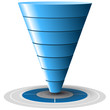 Conversion or sales funnel easily customizable, vector