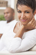 African American Man Woman Couple At Home