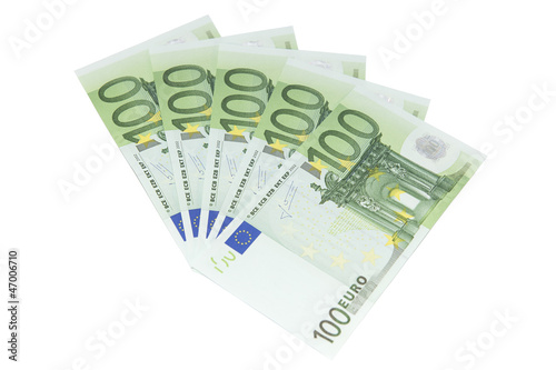 Photo: Einhundert Euro Geldscheine - Freisteller Einhundert Euro Geldscheine - Freisteller