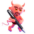 Devil writes a letter for you