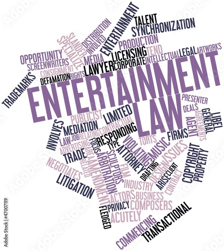 Illustration: Word cloud for Entertainment law Word cloud for Entertainment law