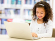 Girl with a laptop cpmputer