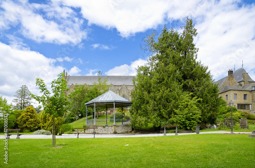 Photo: Beautiful and colorful garden park in summer.Have a rest Beautiful and colorful garden park in summer.Have a rest