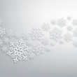 White Christmas snowflakes pattern