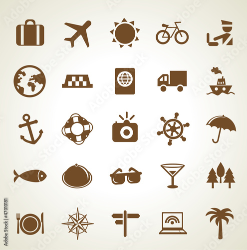 Vector: Vector travel icons Vector travel icons